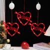 Heart Shaped Window Led Light Battery Powered with Timer Hanging Led Lamp Plastic Love Sucker Lamp