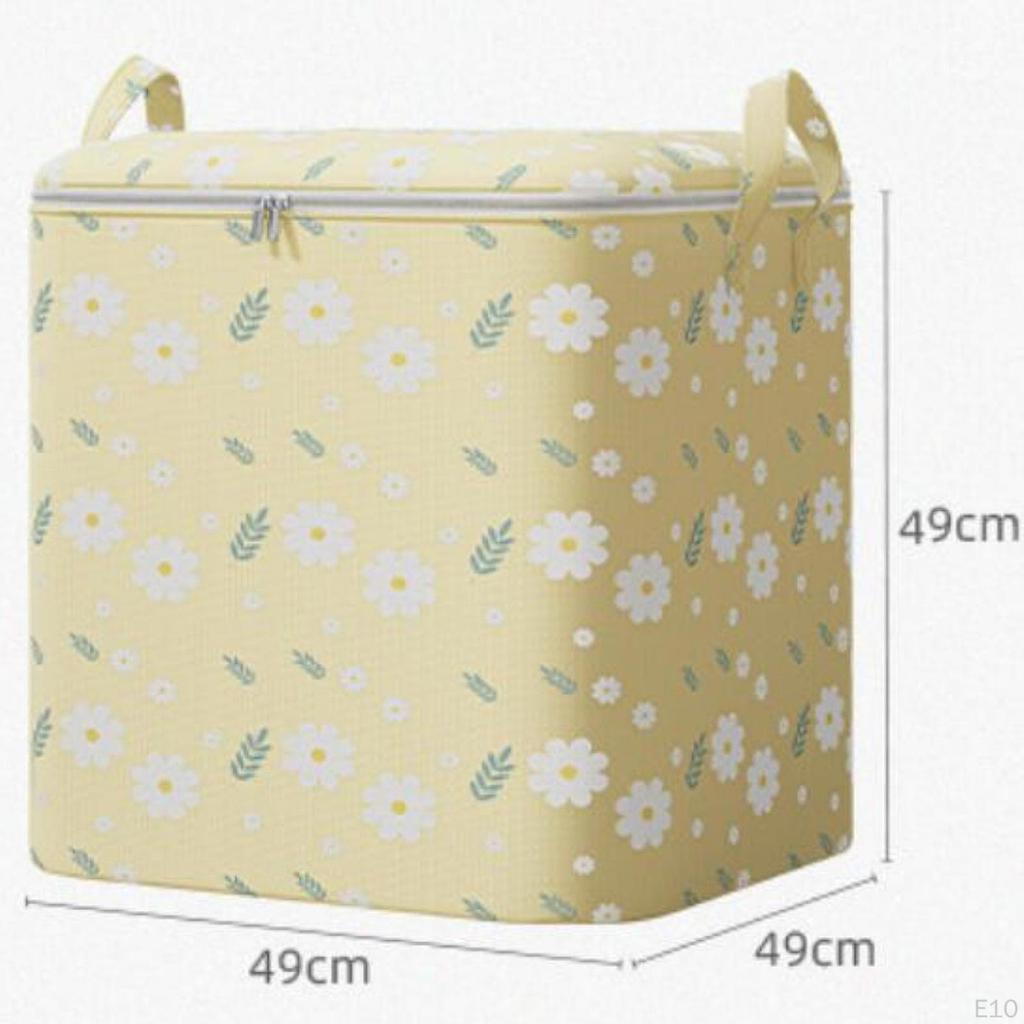 Clothes Storage Bag Closet Organizer with Reinforced Handle Sturdy Zipper Moving Tote