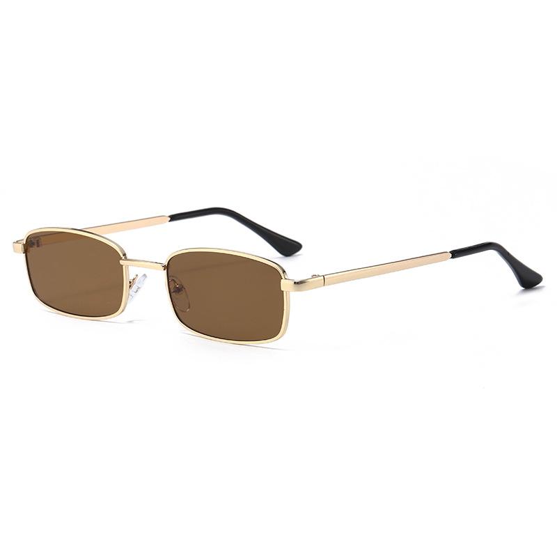 Square Small Frame Glasses - Fashionable Retro Style - Trendy - Uv-protective Sunglasses1008 коричневый