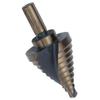 Spiral Step Drill Bit 10 Size Dark Yellow High Speed Steel Grooved Stepped Drills Bits