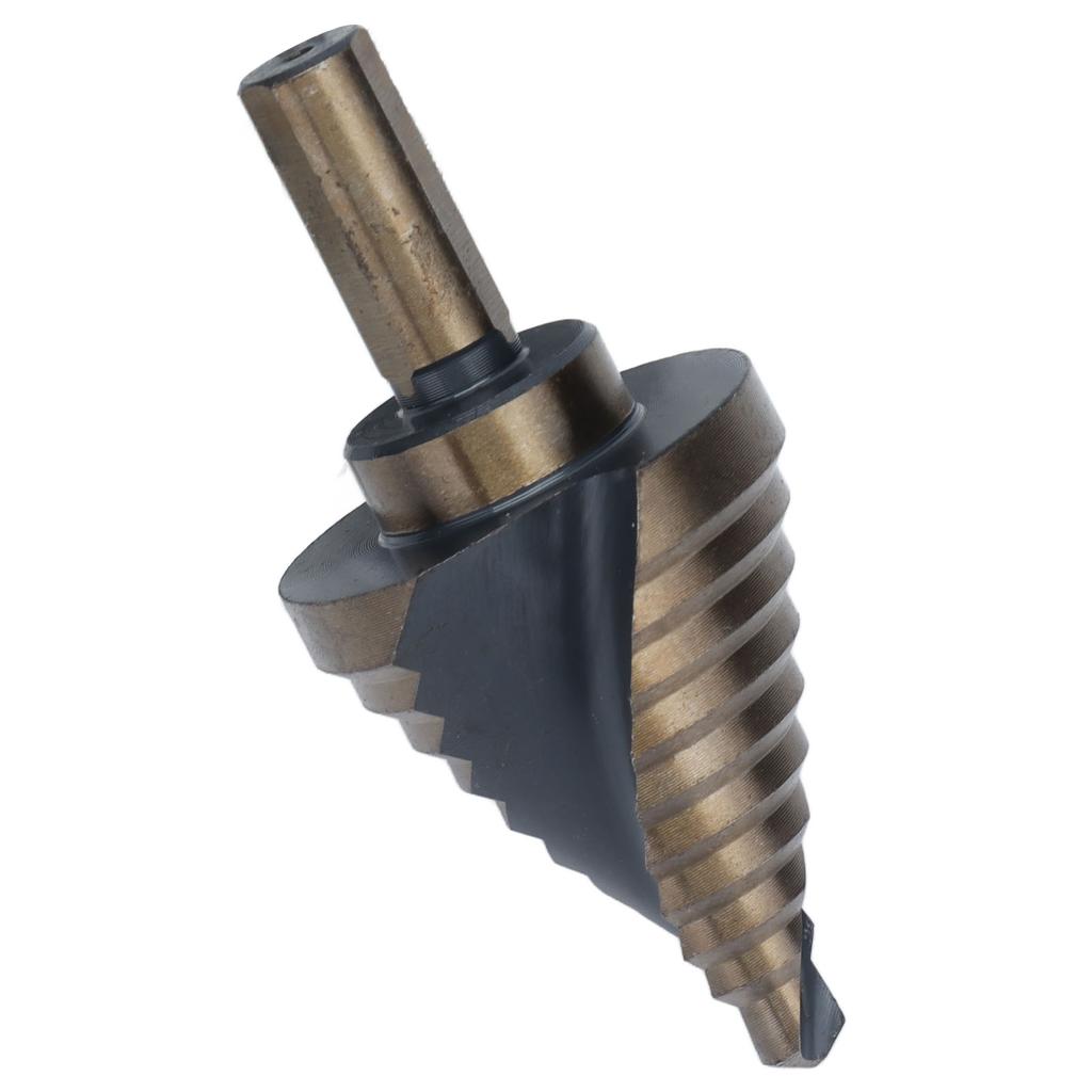 Spiral Step Drill Bit 10 Size Dark Yellow High Speed Steel Grooved Stepped Drills Bits