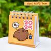 Creative Mini Cartoon Desk Calendar Cute Capybara Portable Pocket Calendar Manage Time Schedule Desktop Decoration Gifts