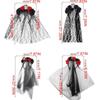 Black Rose Skull Hair Band Gothic Artificial Rose Halloween Headband Lace Garland Cosplay Headdress Masquerades Costume