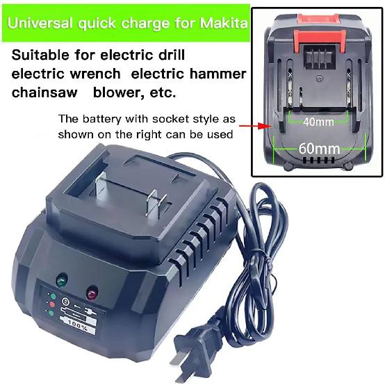 Li-ion Battery Charger Replacement For Makita Model 18V 21V BL1415 BL1420 BL1815 BL1830 BL1840 BL1860 Electric Drill Grinder US