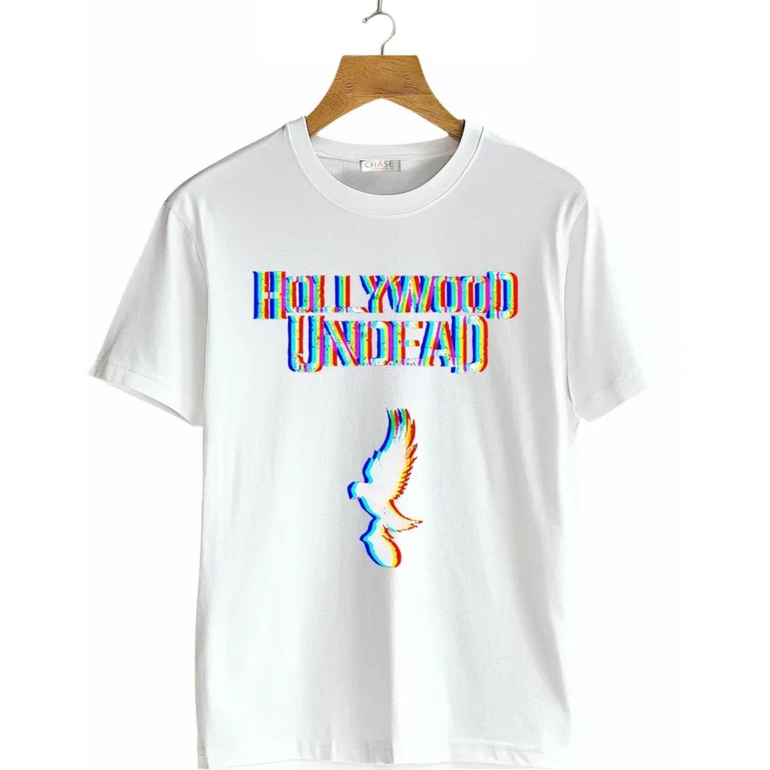 

T-Shirt HOLLY WOOD UNDEAD Printed Shirt Cotton Short Sleeve Unisex Tops Tee, Graphic T Shirts S чёрный