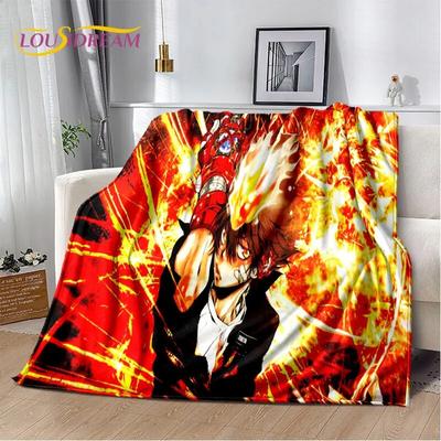 Hitman Reborn Anime Miękki Pluszowy Koc, Koc Flanelowy Koc Rzutowy do Salonu Sypialni Łóżka Sofy Pokrowiec Piknikowy dla Dzieci