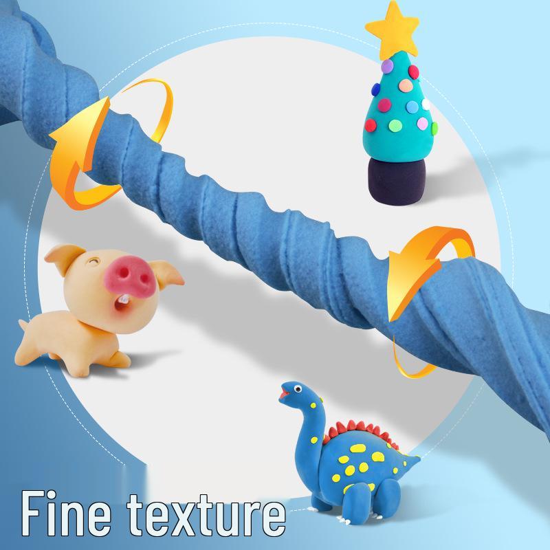 24-Color Large Pack White Clay Plasticine for Toddlers