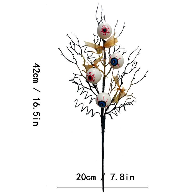 

1/3pcs New Halloween Black Horror Pumpkin Flower Branch - Ideal For Halloween Decorations, Ghost Festival Party Ornaments