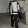 Tie Dye Contrasting Colors Sweaters Men's Clothing Round Neck Autumn Winter Loose Long Sleeve Knitted Pullovers