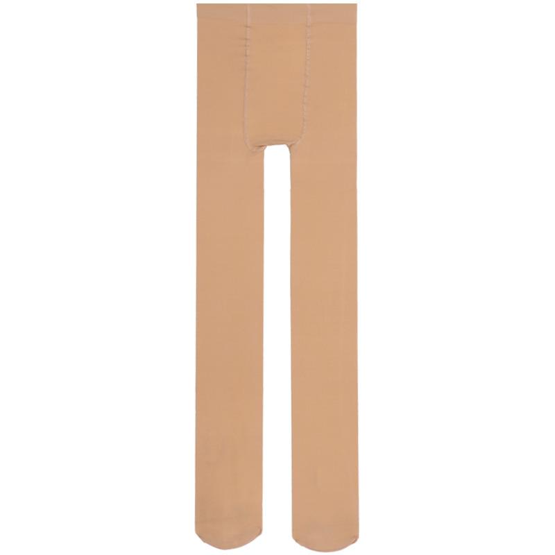 Single-layer nude-effect leg tights for women, autumn and winter, fleece-lined, thick, flesh-colored, non-slip pantyhose