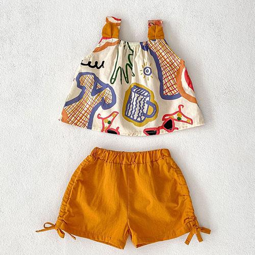 2025 New Summer 0-3Yrs Children Clothes Suit Sleeveless Solid Color Denim Vest+Shorts Newborn Baby Girls Clothing Set