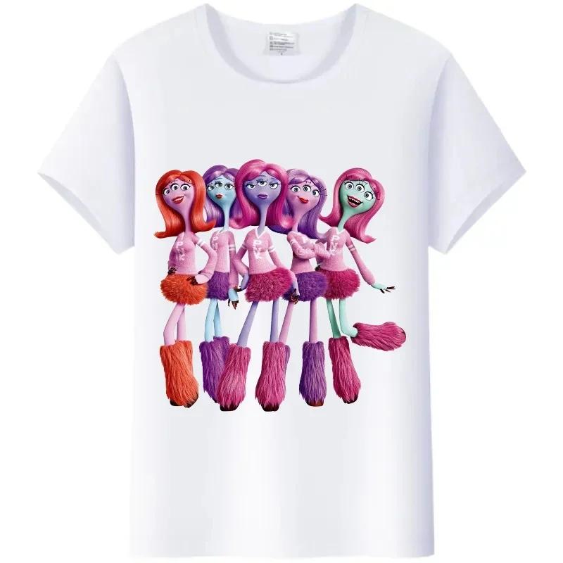 Kawaii Disney Monsters, Inc. Women T-Shirt White Female TShirt Short Sleeve Tops James -P- Sullivan Funny Mr.Q Graphic Men Tees
