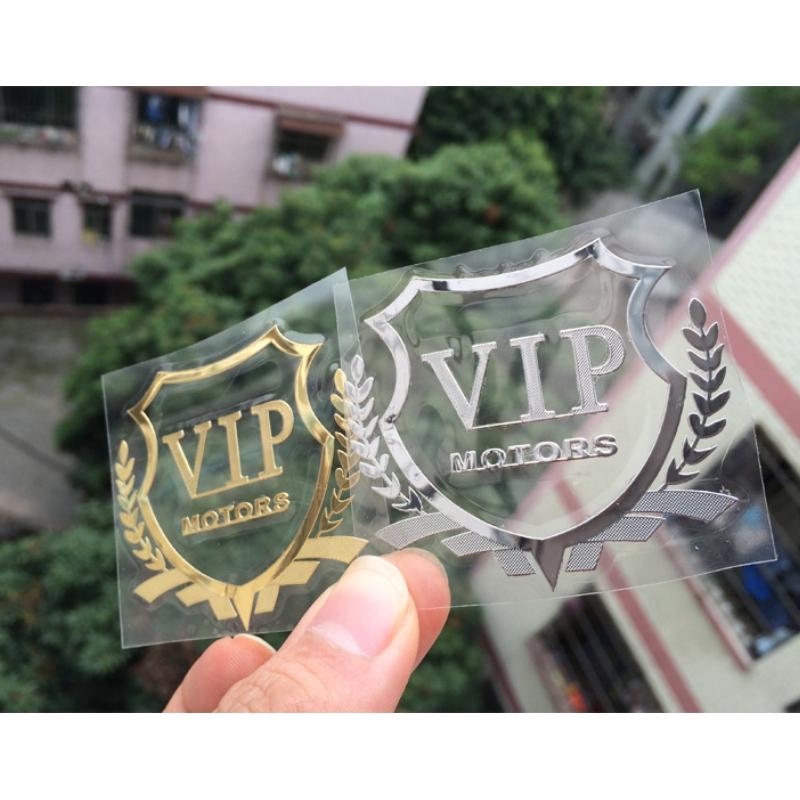 1pcs car sticker VIP MOTORS logo metal nickel  decal Reflective emblem Door Window Body Auto Decor DIY Car styling super sticker