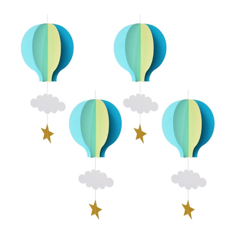 

3D Hot Air Balloon Paper Pendant Birthday Party Hanging Ornament for Theme Party Festival Ceiling Decoration Wall Art 1