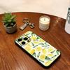 Minimalist Lemon Phone Case For iPhone 17, 16,15,14,13,12,11 Plus,Pro Max, Others Soft Black Cover