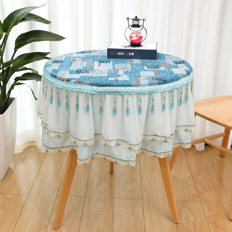 Скатерть Круглая Кофейный столик Девочки Обеденный стол Ткань Кружево Стол-гриль Скатерть Чехол 50cm