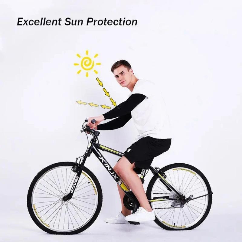 Maniche da Braccio Estive in Seta Ghiacciata Protezione Solare Raffreddanti Copribraccia Rete Senza Dita Guanti Lunghi Stile Punk Rock a Rete per Ciclismo Sport Quotidiano