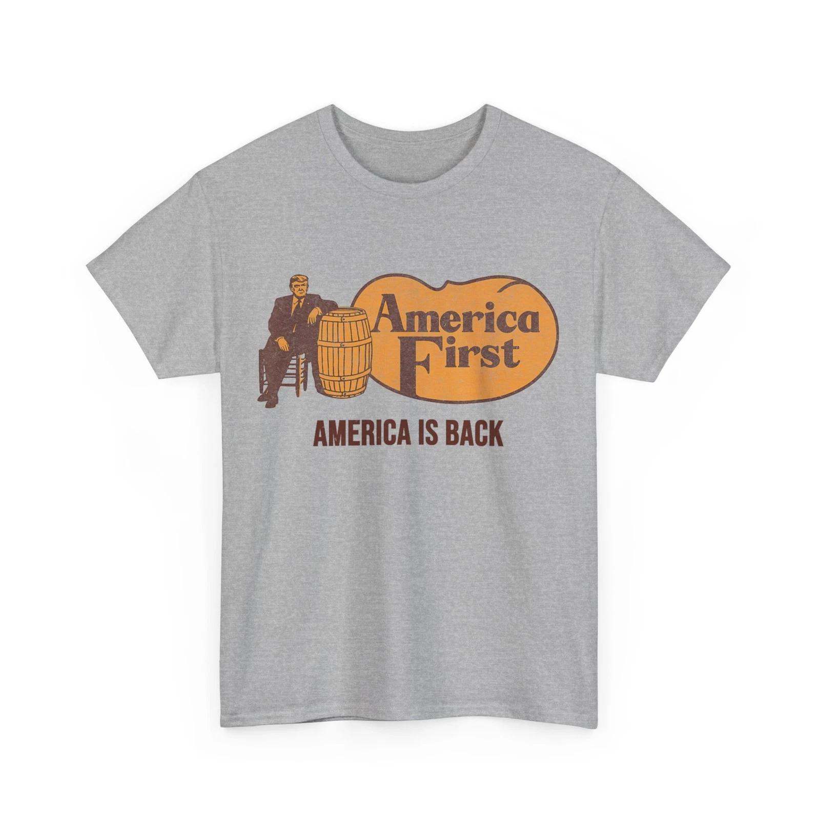 America Is Back Cracker, America First Barrel T shirt L