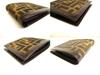 Authentic FENDI Zucca Dark Brown Canvas Leather Bifold Wallet Compact Wallet #9778  Refurbished