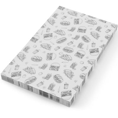 Parchment Paper for Snacks Fries 25x35 Cm Fast Food Pattern - 500 Pcs.