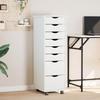 Vidaxl Armario con Ruedas Moss, Con Cajones, Blanco, Pino