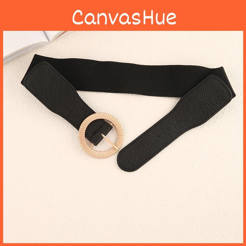 Slim Fit Women Belt With Pistol Buckle And Stretching Design For Casual Dresses And Coats