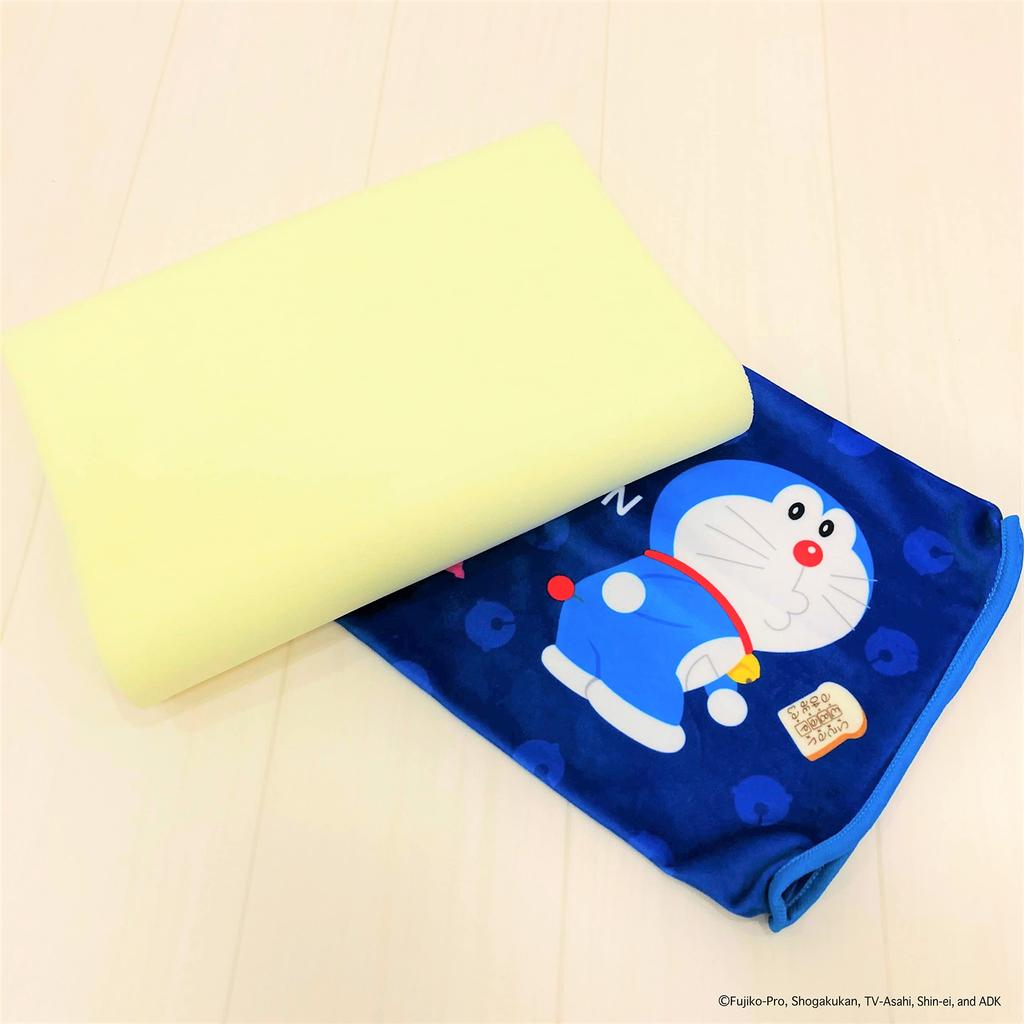 MORIPiLO Morishita Pillow Memory Foam Doraemon 35x25cm Low Washable Cover Included Stuffed Toy Cushion Shogakukan Character Goods Navy 4620860