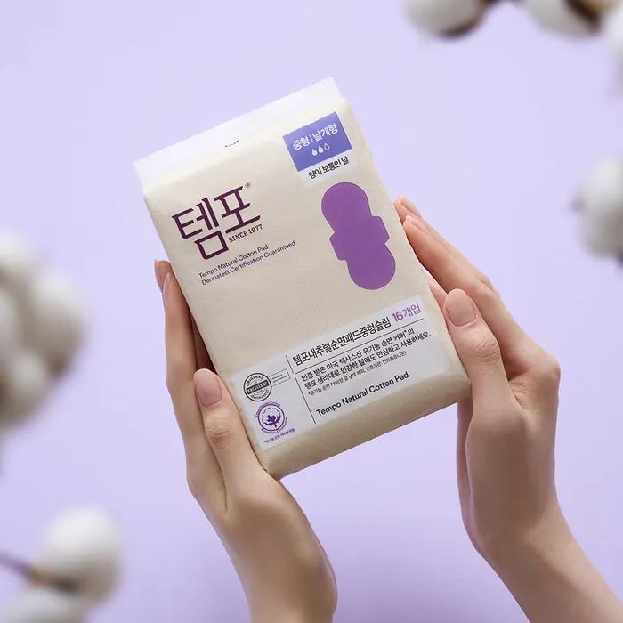 

Tempo Pad Natural Cotton Medium Slim 16P
