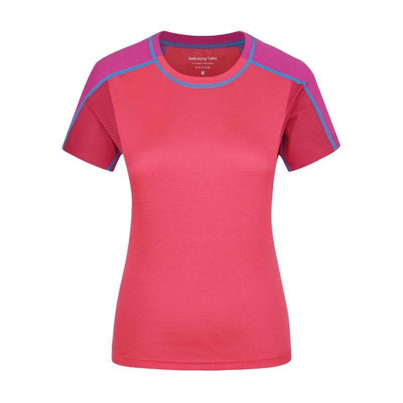 Letní venkovní rychleschnoucí tričko Dámské s krátkým rukávem Sportovní rychleschnoucí oblečení Tričko s krátkým rukávem Turistika a horolezectví