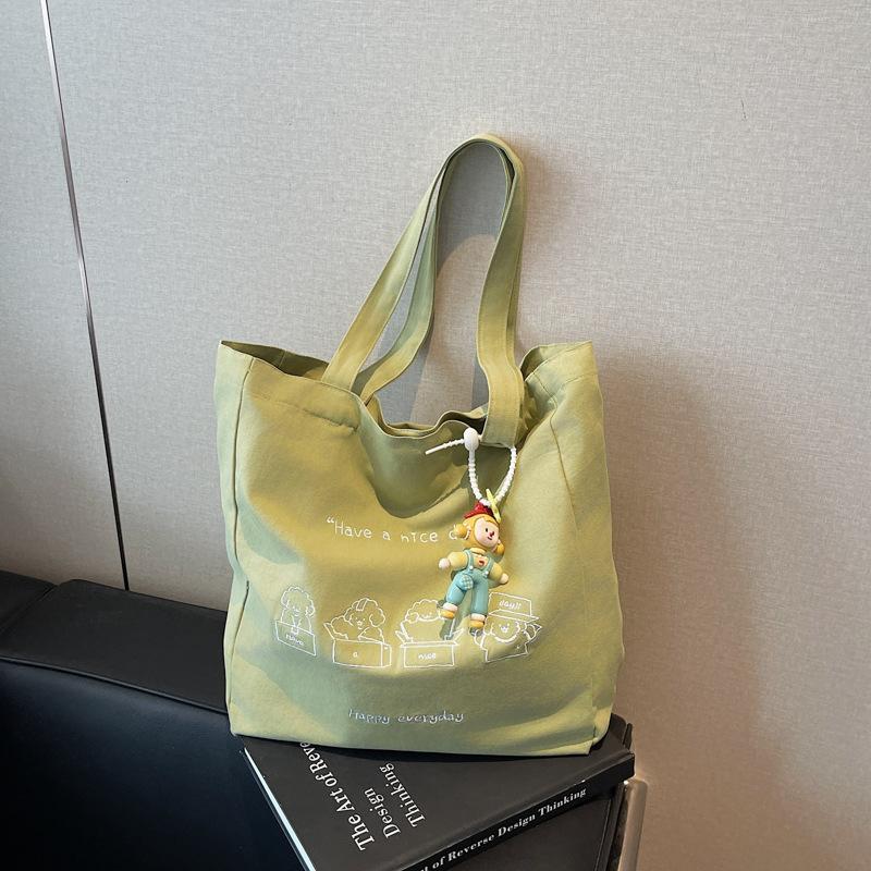 New 2025 Shoulder Bag Large Capacity Canvas Tote Bag Women's Casual Versatile Cloth Bag Class Bag