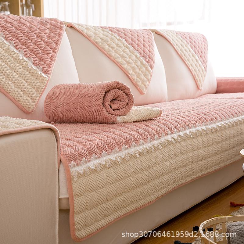 Sofa Cushion Universal In All Seasons, Thickened Seat Cushion, Simple Modern Leather Sofa Cover All-Inclusive Universal Cover Cloth Towel