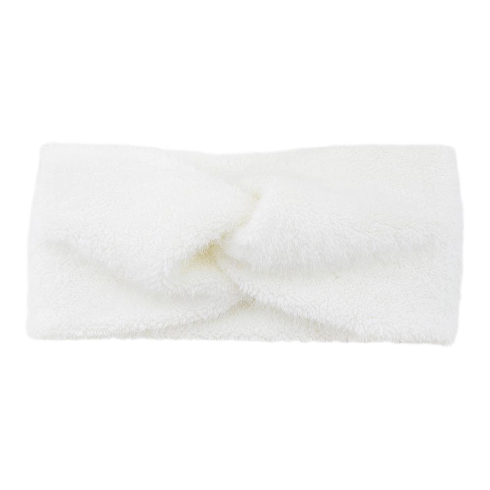 

Европейская и американская плюшевая повязка на голову с перекрестным вязанием: Теплые осенне-зимние наушники и аксессуары для волос