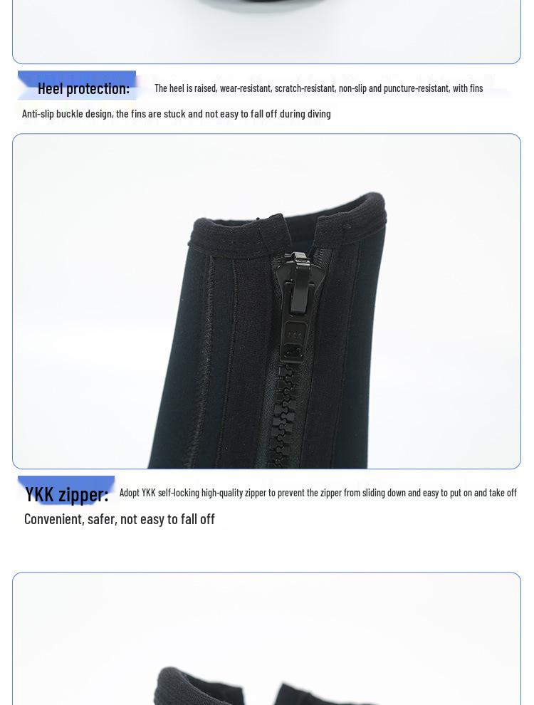Diving Boots: 5MM Non-Slip, Wear-Resistant for Beach, Surfing, River, Snorkeling, and Rescue