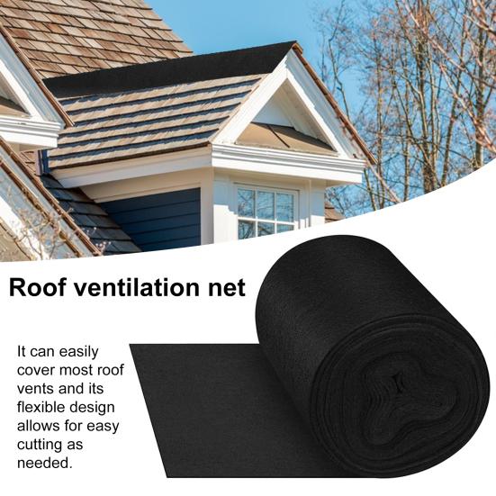 32.8 Ft Roof Vent Mesh Ridge Vent Mesh Filter 9.8" Wide Roof Filter Roll Metal Backing