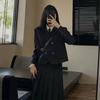 Chic Spring/Autumn Suit Female Vintage Pure Desire Academy Style Suit Han Edition All-Match Pure Color Coat Female