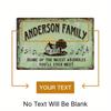 Personalized Metal Sign Farmhouse Wall Decor Custom Family Name Plate For Decoration Only