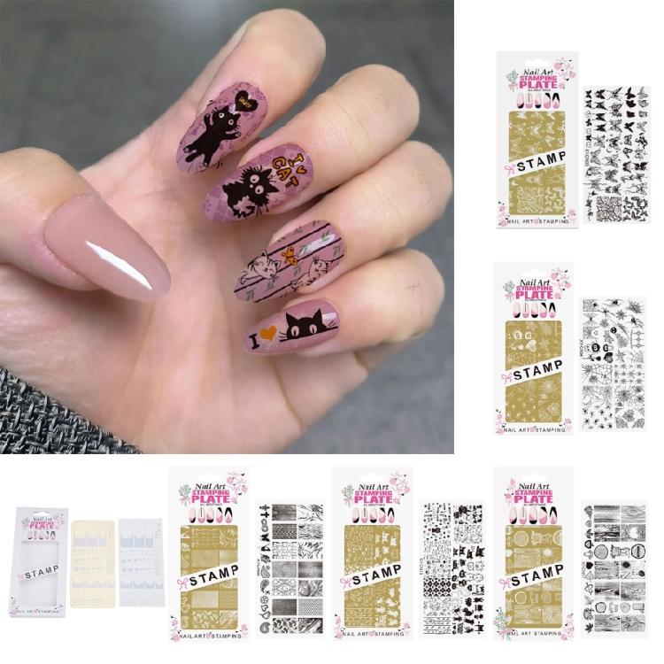 Long Lasting Metal Nail Design Stamp Reusable Template With Detailed Embossing For Gel And Regular Polish Users