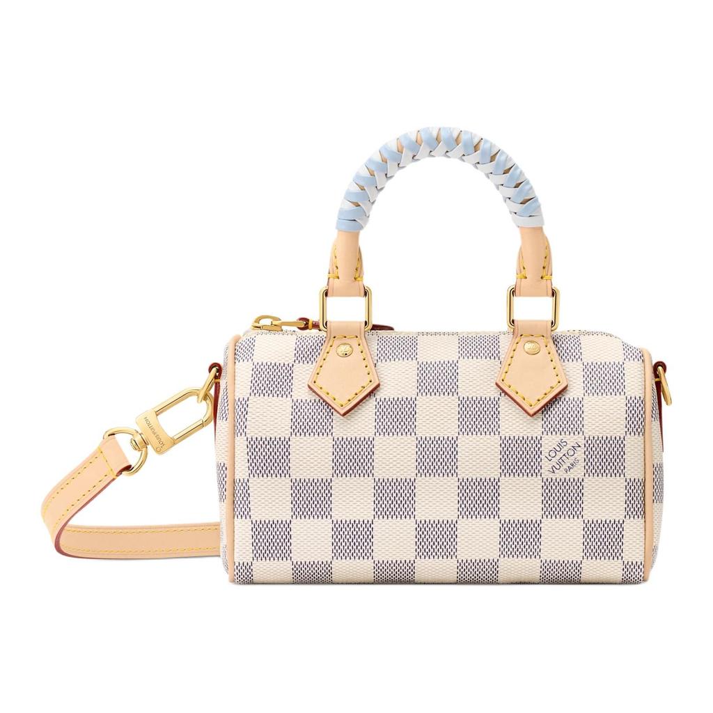 Louis Vuitton Borsa a Spalla, Borsa a Tracolla, Borsa a Mano da Donna NANO SPEEDY in Tela Rivestita, Beige N40918