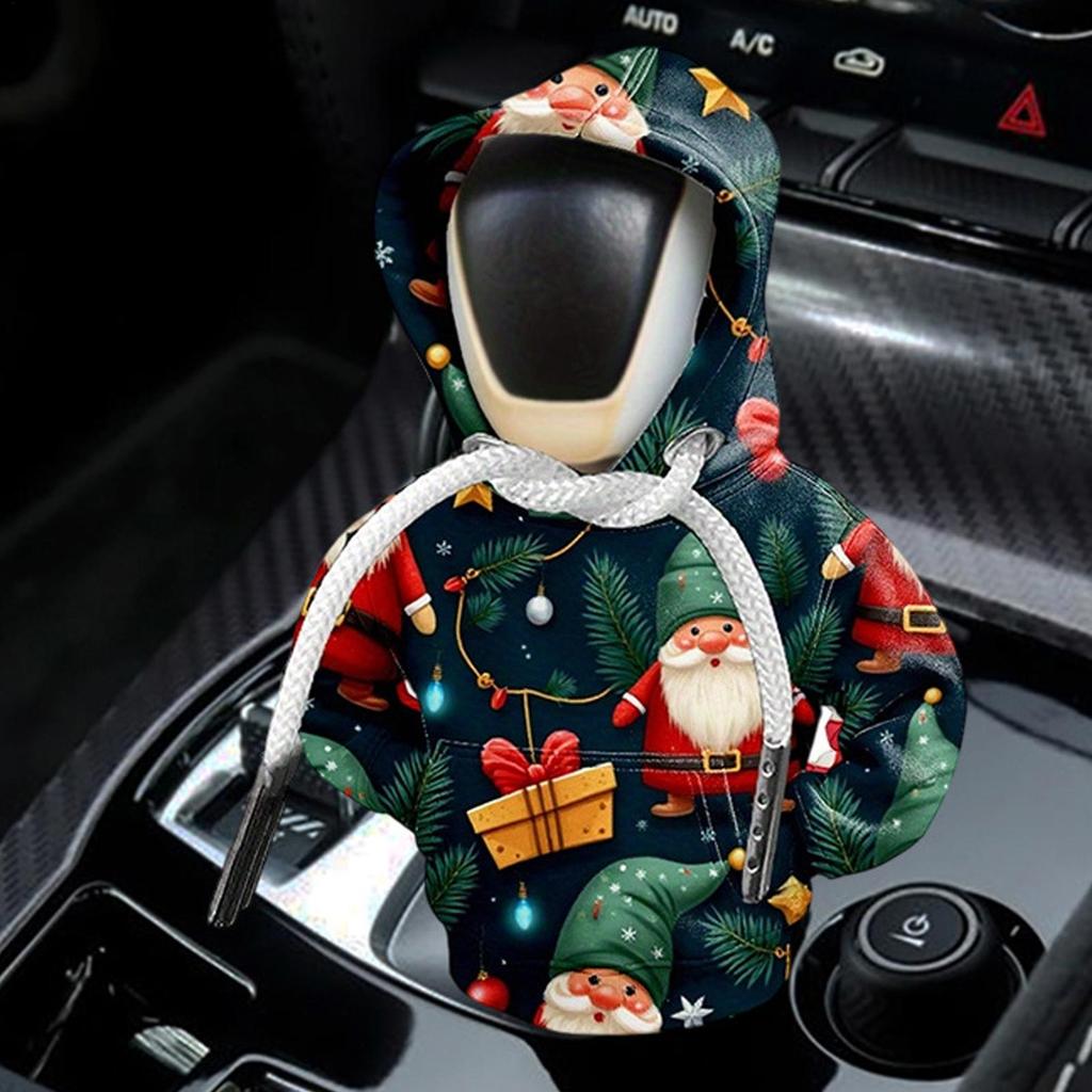 Shift Knob Cover Christmas Car Shift Knob Sweater Protector Christmas Vehicle Accessories For SUV Automotive Truck Holiday