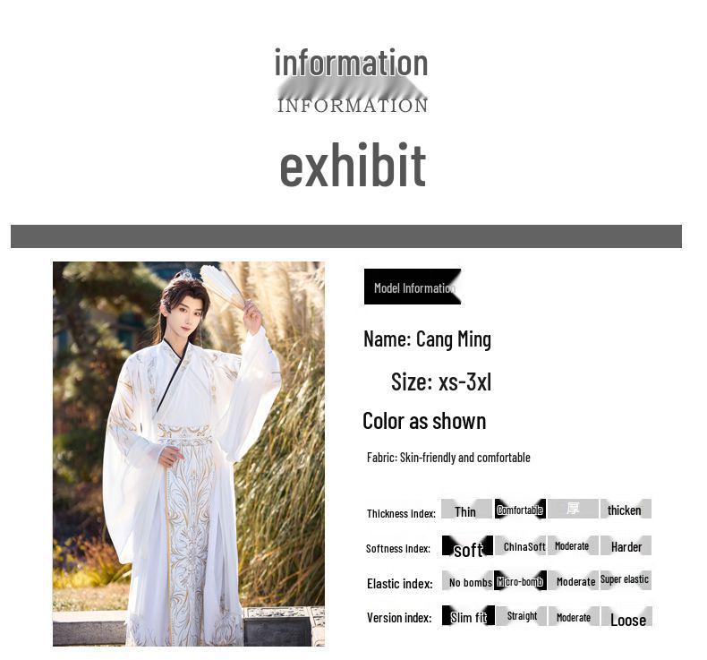 Men's Original Dark Hanfu Robe - Ancient Chinese Style Costume for Wuxia & Xianxia Cosplay, Cross-Collared Design for Film and TV.