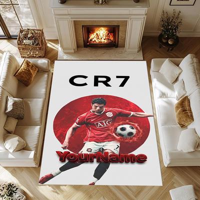 Cristiano Ronaldo (25) Personaliza tu alfombra con nombre, cojín para silla de oficina, regalo para dormitorio sala de estar del hogar.