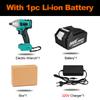 388VF Brushless Cordless Electric Screwdriver Impact Wrench 22800mAh Li-ion Batery 800N.m Torque Wrench Power Tools Blue