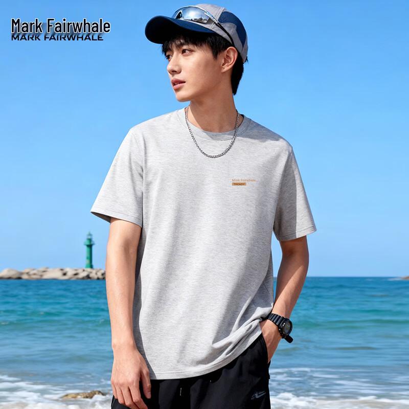 Mark Fairwhale Men's Spring/Summer Round Neck Pure Cotton T-Shirt