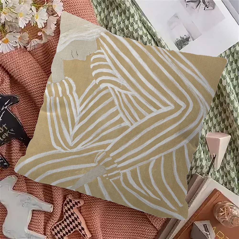 Sofia Lind Lines Girl Cushion Cover Pillow Cover Decor Pillowcase Printed Cushion Case For Couch