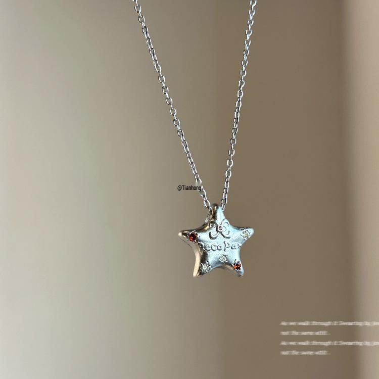 Dopamin Stern Halskette: Y2K Süß & Würzig Langes Statement-Accessoire