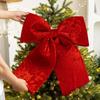 Festive Velvet Christmas Bow Red DIY Velvet Bow Large Hanging Bow Party