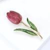 Women Tulip Enamel Flower Brooch Plant Style Pin for Jackets Sweater Wedding Party Accessories
