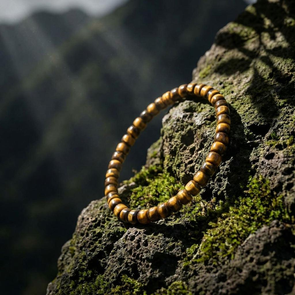 Natural yellow tiger eye stone straight-cut disc bead bracelet Men's and women's yellow tiger eye stone crystal bracelet jewelry