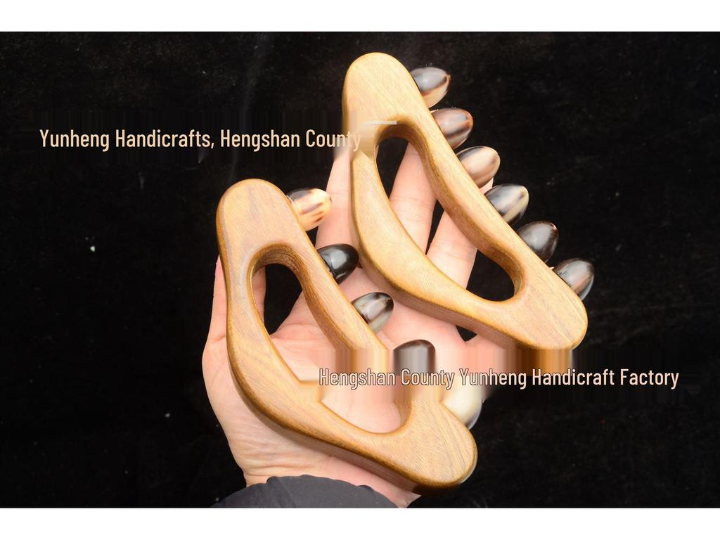 Green Sandalwood Meridian Massage Brush for Full Body Use
