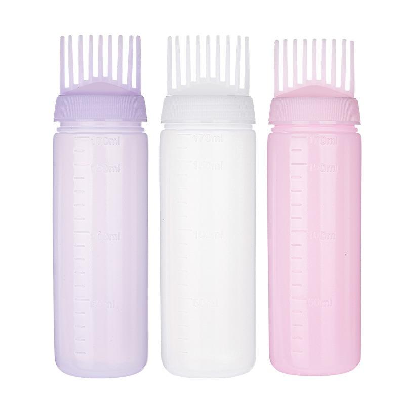 3 Colors Hair Dye Applicator Brush Bottles Dyeing Shampoo Bottle Oil Comb Hair Dye Bottle Applicator Hair Coloring Tools Styling